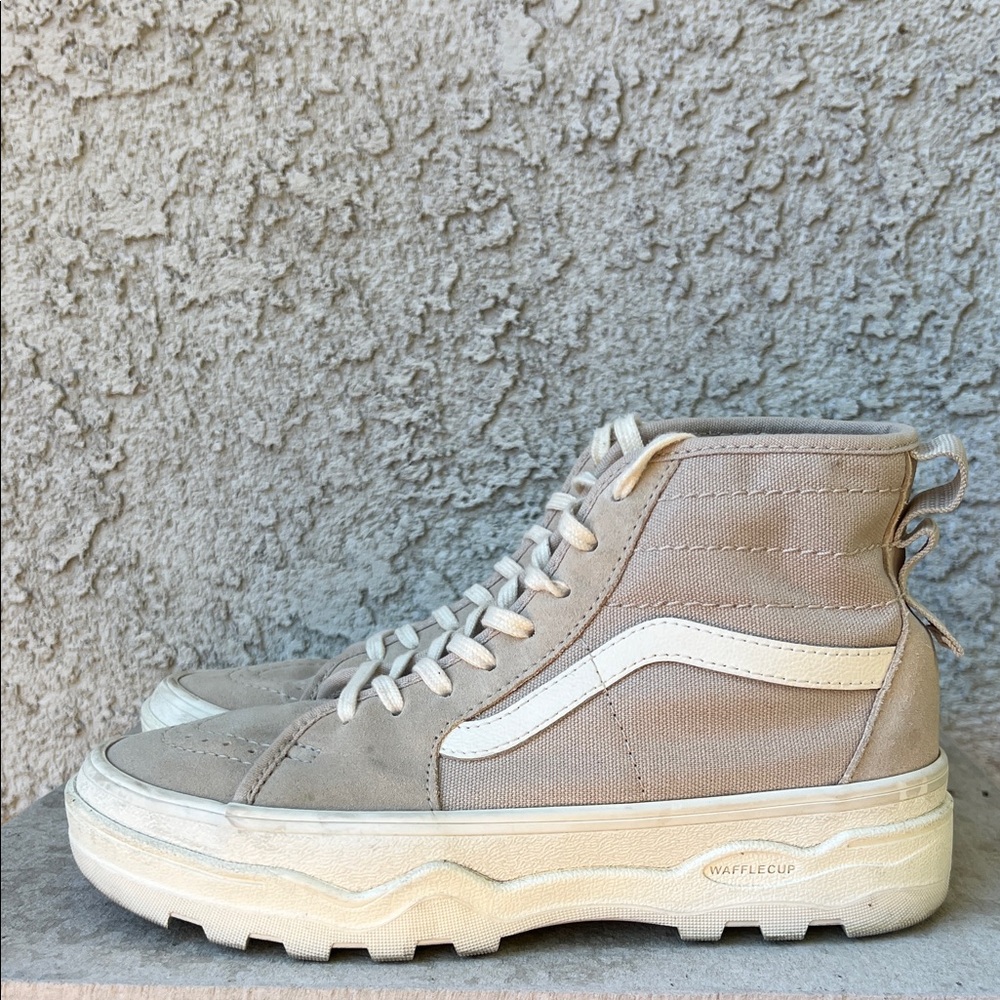 Vans High-Top SK8-Hi Sentry Skater Sneakers Neutral Waffle Cup Shoes 6.5
